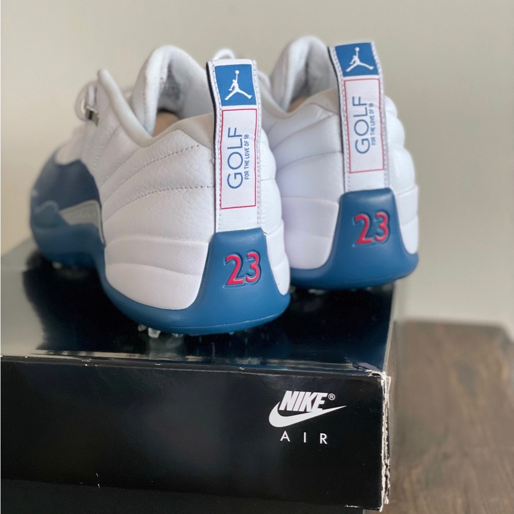 Jordan 11 golf shoe (white & french blue) - Picture 5 of 5